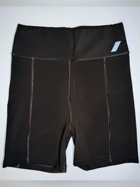 Zara High-Waist Bike Shorts with Reflective Detail